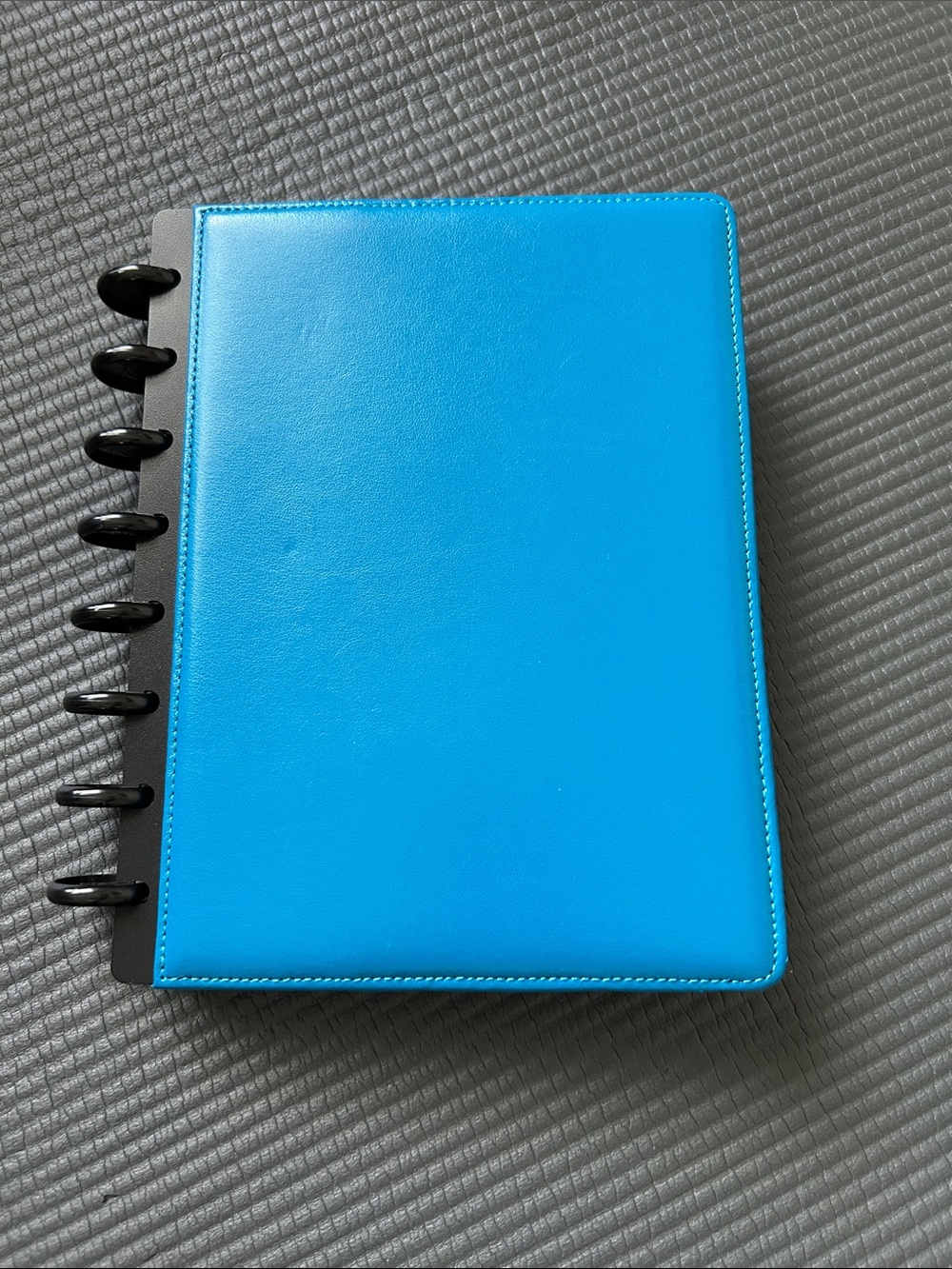 Teal Blue Disc-Bound Home Office Planner Notebook with extras